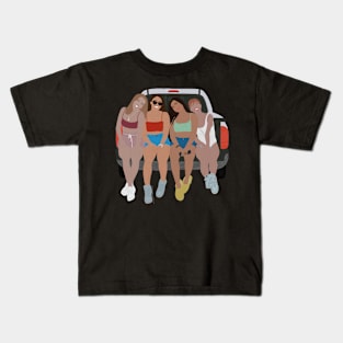 Bella, Cheyenne, Haley, & Lilly! Sticker Kids T-Shirt